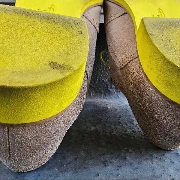 Cole Haan  Tan and Yellow Oxfords - Picture 4 of 8